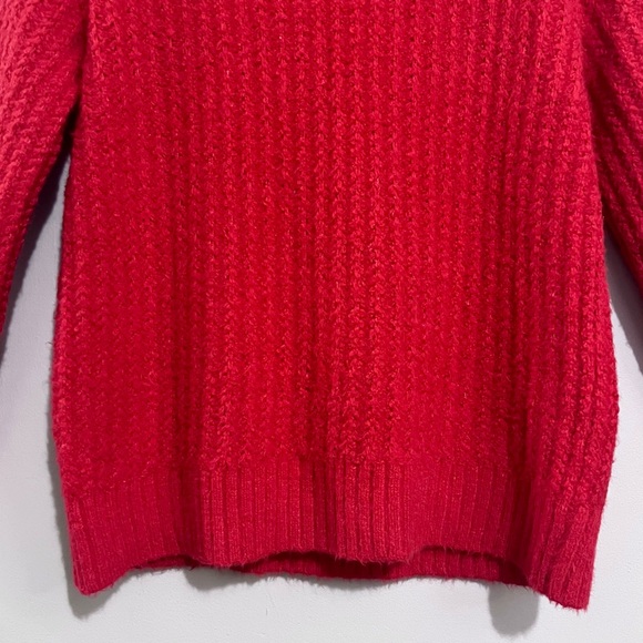 NWT Maeve By Anthropologie Cherry Red Cowl Neckline Pullover Knit Sweater π - Picture 4 of 16